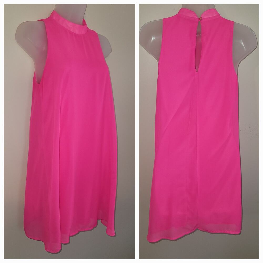 EVERLY FOR FRANCESCAS Size XS Neon Pink Sleeveless Mini Swing A-line Dress